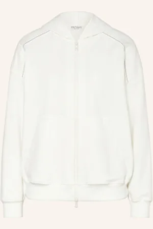 Brunello Cucinelli Bluza Rozpinana Z Ozdobnymi Kamykami beige