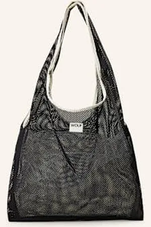WOUF Torba Shopper Onyx Z Siateczki schwarz