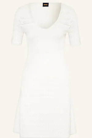 HUGO BOSS Sukienka Z Dzianiny Fuart weiss