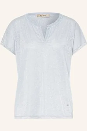 Mos Mosh T-Shirt Mmkilana Z Błyszczącą Przędzą blau