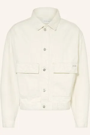 Calvin Klein Kurtka Jeansowa Minimal Trucker beige