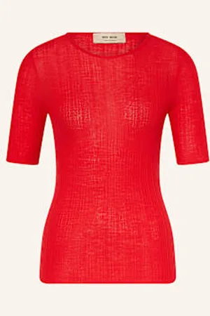 Mos Mosh Dzianinowa Koszulka Mmbouch Z Kaszmiru rot