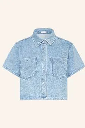 Mrs & HUGS Bluzka Jeansowa Oversize blau