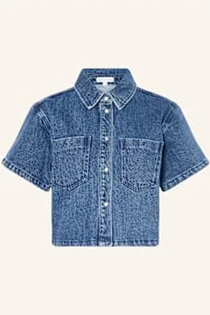 Mrs & HUGS Bluzka Jeansowa Oversize blau