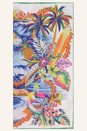 InouI Editions Chusta Hawai Z Dodatkiem Jedwabiu blau