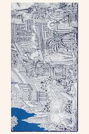 InouI Editions Chusta Piranesi Z Dodatkiem Jedwabiu blau