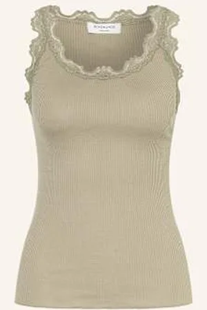 Rosemunde Top Z Jedwabiu Babette Z Koronką beige