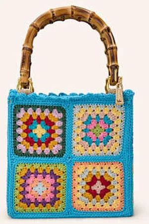 La Milanesa Torba Shopper Crochet Small blau