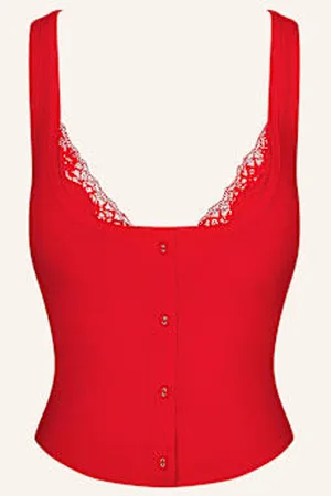 SKIMS Top Rekreacyjny Soft Lounge Lace rot