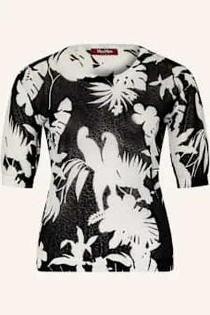 Max Mara Dzianinowa Koszulka Comodo schwarz