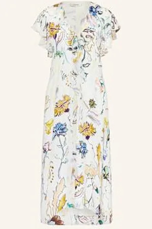 Dorothee Schumacher Sukienka Floral Twist Z Wolantami weiss
