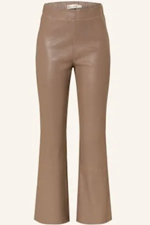 INWEAR Spodnie 7/8 Cedar Ze Skóry braun