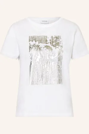 Comma, T-Shirt weiss