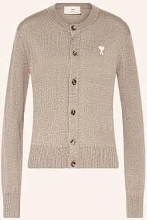 Ami Kardigan Z Wełny Merino beige