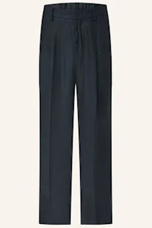 NN.07 Spodnie Kay 1808 Relaxed Fit Z Lnem blau