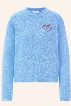 Rich & Royal Sweter Z Błyszczącą Przędzą blau
