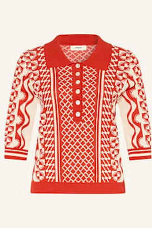 Suncoo Koszulka Polo Z Dzianiny Polka Z Rękawami 3/4 rot