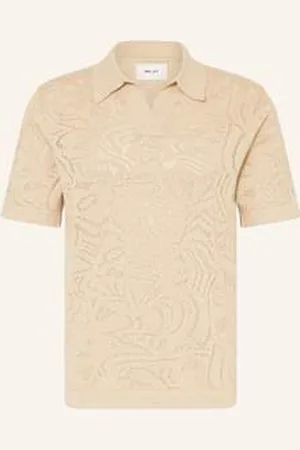 NN.07 Koszulka Polo Z Dzianiny Ryan Regular Fit beige