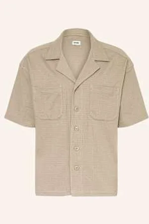 Drykorn Koszula Z Klapami Lauwrenz Comfort Fit Z Dżerseju beige