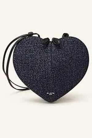 Alaïa Alaïa Torba Na Ramię Le Coeur W Stylu Jeansowym blau