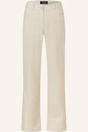 Marc Cain Spodnie Marlena Z Dodatkiem Lnu beige