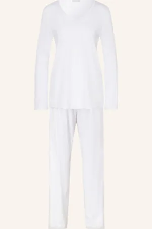 Hanro Piżama Cotton Silk weiss
