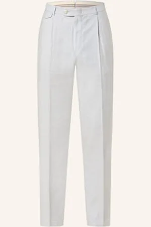 Windsor Spodnie Garniturowe Silvi Extra Slim Fit Z Dodatkiem Lnu grau