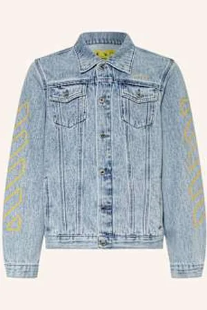 OFF-WHITE Kurtka Jeansowa Bookish Diag blau