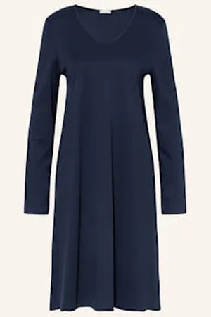 Hanro Koszula Nocna Cotton Silk blau