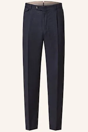 Windsor Spodnie Garniturowe Silvi Extra Slim Fit Z Dodatkiem Lnu blau