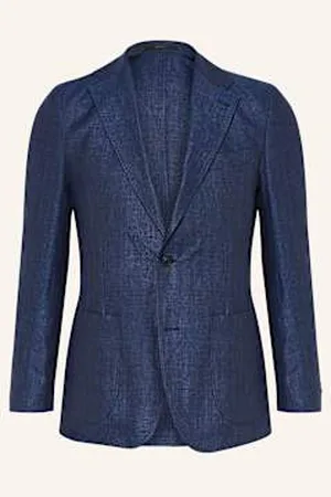 Windsor Marynarka Giro Extra Slim Fit Z Lnu blau