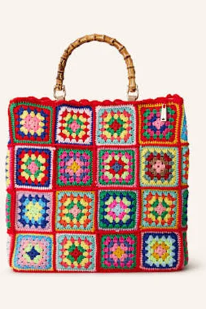 La Milanesa Torba Shopper Crochet Large rot