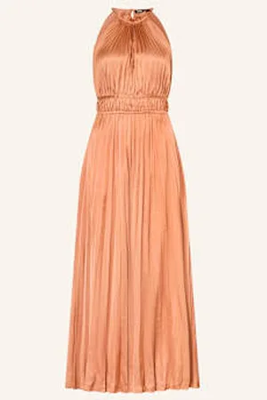 Maje Sukienka Plisowana Z Satyny orange