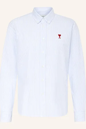 Ami Koszula Oxford Regular Fit blau