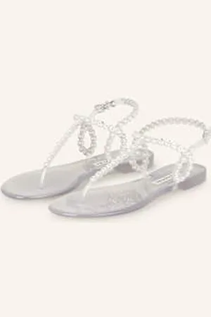 Aquazzura Japonki Almost Bare Crystal Jelly Z Ozdobnymi Kamykami weiss