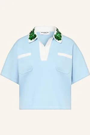 Essentiel Antwerp Dzianinowa Koszulka Polo Hoiseau Z Cekinami blau