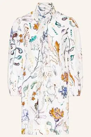 Dorothee Schumacher Sukienka Z Lnu Floral Power weiss