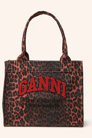 Ganni Torba Shopper Easy Large rot