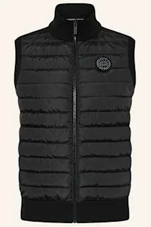 Canada Goose Kamizelka Puchowa Hybridge Z Mieszanki Materiałów, Z Dodatkiem Wełny Merino schwarz