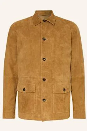 Hackett Kurtka Skórzana beige