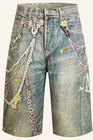 Acne Studios Szorty Jeansowe blau