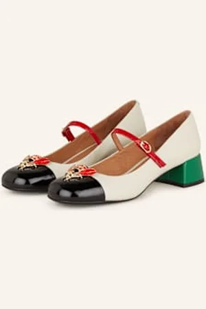 Jeffrey Campbell Czółenka Mary Jane Jitterbug Z Ozdobnymi Kamykami weiss
