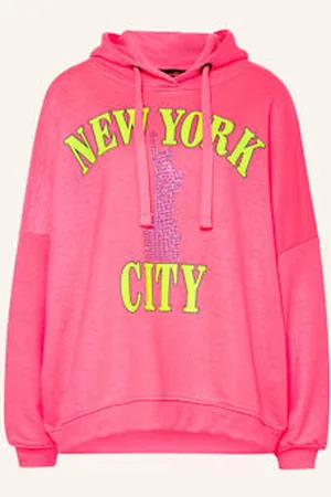 miss goodlife Bluza Z Kapturem Z Ozdobnymi Kamykami pink