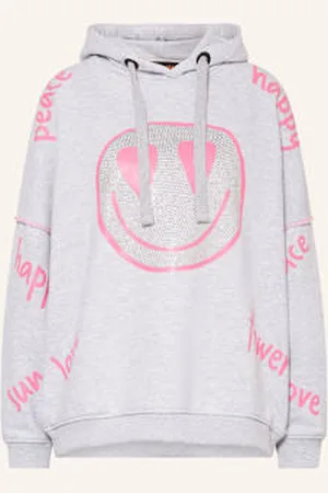 miss goodlife Bluza Z Kapturem Z Ozdobnymi Kamykami grau