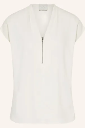 Calvin Klein Bluzka Bez Rękawów Georgette weiss