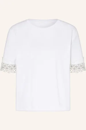 Marc Cain T-Shirt Z Koronką weiss