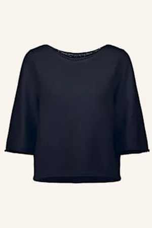 Allude Sweter Z Rękawami 3/4 Z Kaszmirem blau