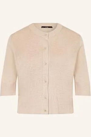 Windsor Kardigan Z Jedwabiu, Z Rękawami 3/4 beige
