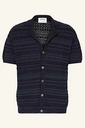Drykorn Dzianinowa Koszula Z Klapami Ray Comfort Fit blau