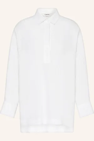 Max Mara Bluzka Oversize Varese Z Lnu weiss